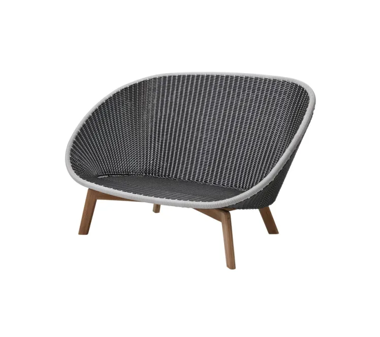 Gartenbank 2er Loungesofa Cane-line �Peacock� Korbsofa Rattan grau